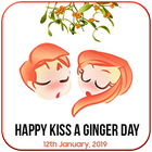Kiss A Ginger Day Sticker icône