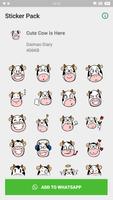 WAStickerApps - Cute Cow is Here Affiche