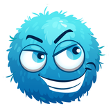 WAStickerApps - Blue Pompon Zeichen