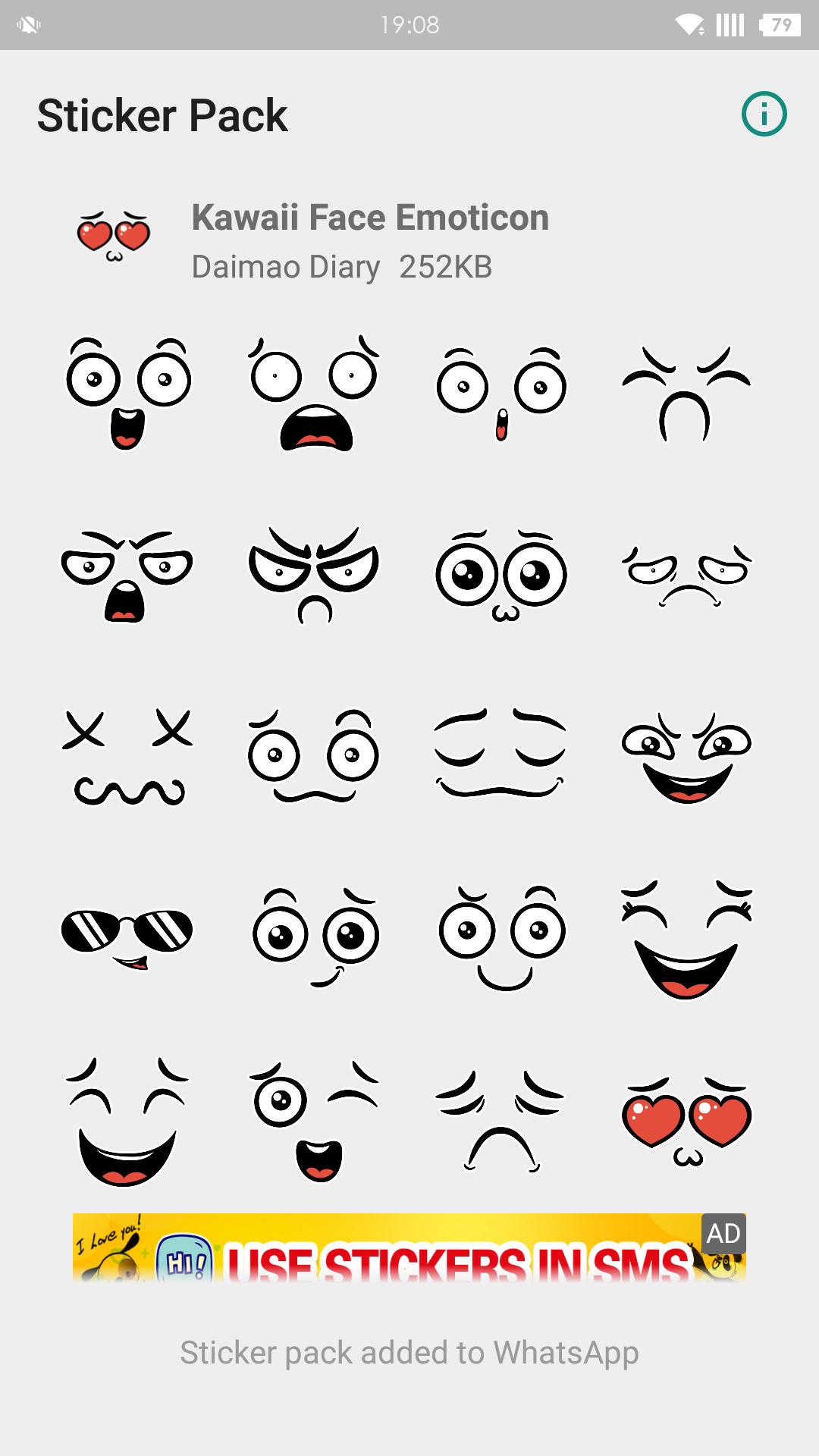 Wastickerapps Kawaii Face Emoticon For Android Apk Download - kawaii faces for roblox