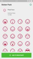 WAStickerApps - Pixel Face Plakat