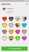 WAStickerApps - Pixel Heart Plakat