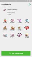 WAStickerApps - Words For Love Plakat