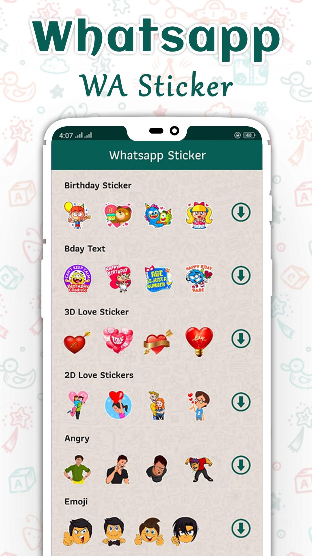 Descarga de APK de WAStickerApps Sticker pack of whatsapp para Android