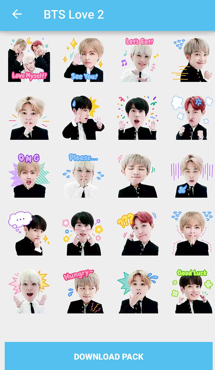 Cute Bts K Pop Sticker For Whatsapp For Android Apk Download