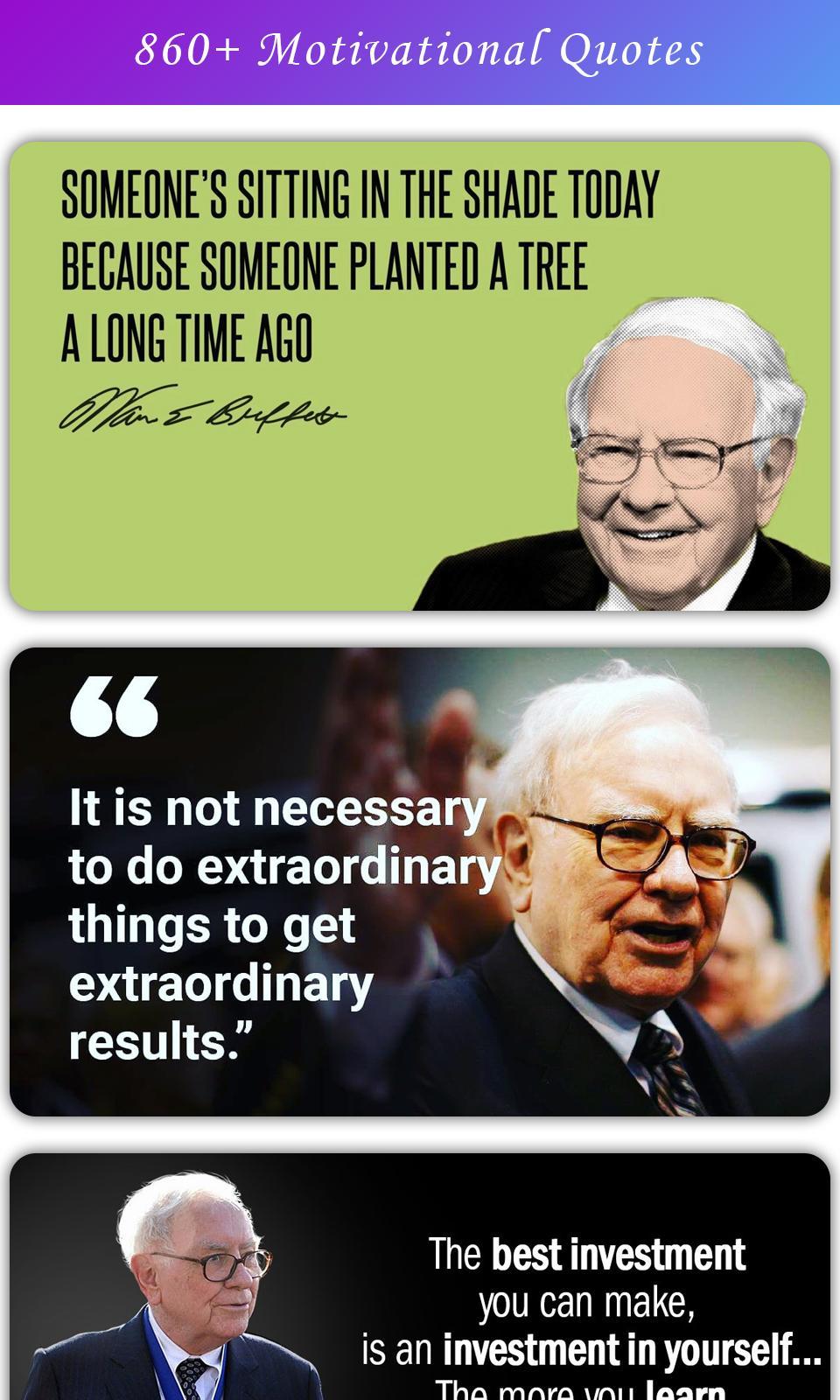 Warren Buffett Quotes : Motivation, Life, Success For Android - Apk Download