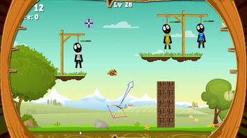 Stickman Shooting Game for Warriors Gibbets تصوير الشاشة 1
