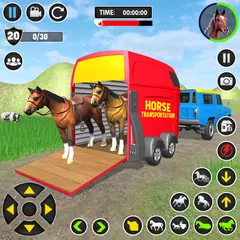 野生の馬の輸送トラックのシム アプリダウンロード