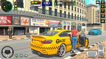 City Taxi Car Driving Game Poster