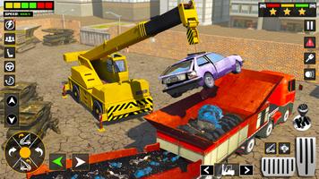 Car Crusher Excavator Games 3d poster