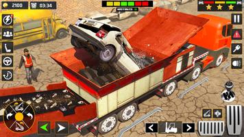 Car Crusher Excavator Games 3d screenshot 2