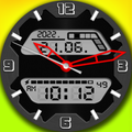 Digital with red watch hands