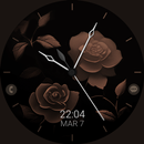 Rose Gold Flowers 2 watch face APK