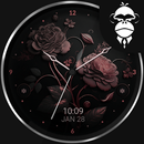 Rose Gold Flowers watch face APK