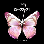 Pink Butterfly Gold Analog ikona
