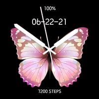 Pink Butterfly Gold Analog screenshot 1