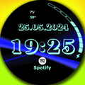 Blue background clock face