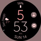 آیکون‌ Battery 3 rose gold watch face