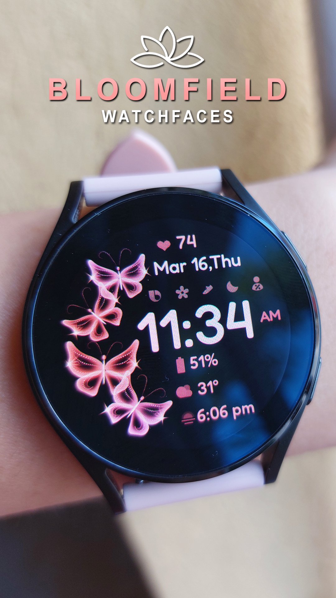 Butterfly Bloom Watch Face Latest Version for Android