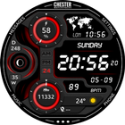 Chester LCD modern watch face icône