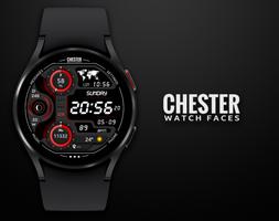 Chester LCD modern watch face ポスター