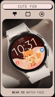 Cute Fox digital watch face ảnh chụp màn hình 1