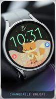 Cute Fox digital watch face ảnh chụp màn hình 2
