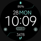 Digital Black v4 watch face biểu tượng