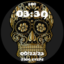 Gold Sugar Skull Floral Watch APK