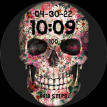 Floral Skull Sugar Flower Pink