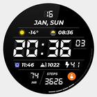 LCD old watchface. Retro sport simgesi