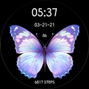 Purple/Blue Butterfly Watch APK