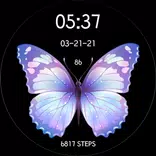 Purple/Blue Butterfly Watch