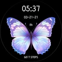 Purple/Blue Butterfly Watch 스크린샷 1