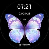 Purple/Blue Butterfly Watch 스크린샷 2