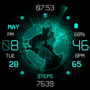 Earth HUD - digital watch face APK