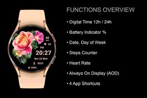 EY01 Flowers Watch Face 스크린샷 1