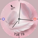 Feathers Pink watch face APK