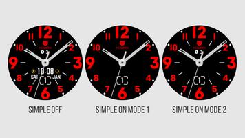 IWF Flat 3 in 1 watch face captura de pantalla 1