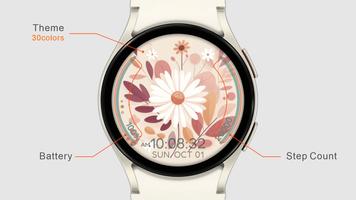 IWF FLOWERS watch face स्क्रीनशॉट 1