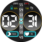 Icona Digital Watch Face Key 011