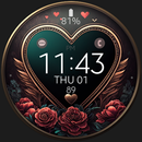 Love Rose digital watch face APK