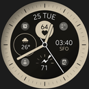 Simple Beige Analog Watch Face APK
