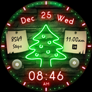 Neon Xmas - digital watch face APK