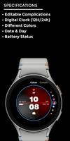 Night 72 - watch face captura de pantalla 3