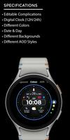 Night ver 58 - watch face تصوير الشاشة 3