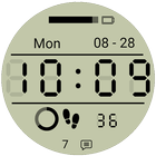 Old School Digital Watch Face Zeichen