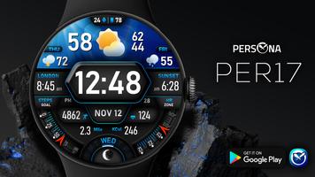 PER017 Axis Digital Watch Face Plakat
