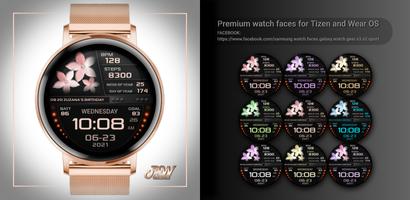 PW62 Digital Flower Watch Face syot layar 2