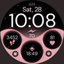 Rose Gold digital watch face APK